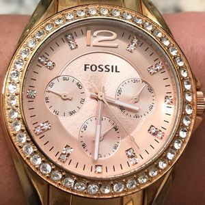 Rose Gold Fossil Watch